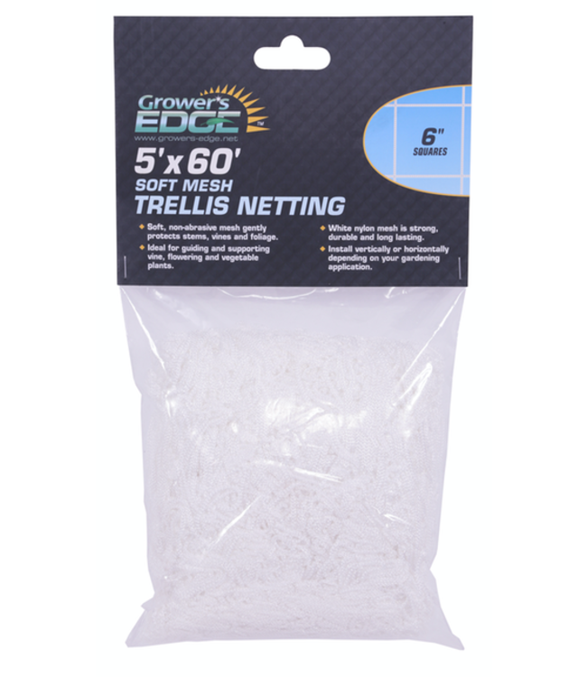 Growers Edge Grower's Edge Soft Mesh Trellis Netting 5 ft x 60 ft w/ 6 in Squares (9/Cs)