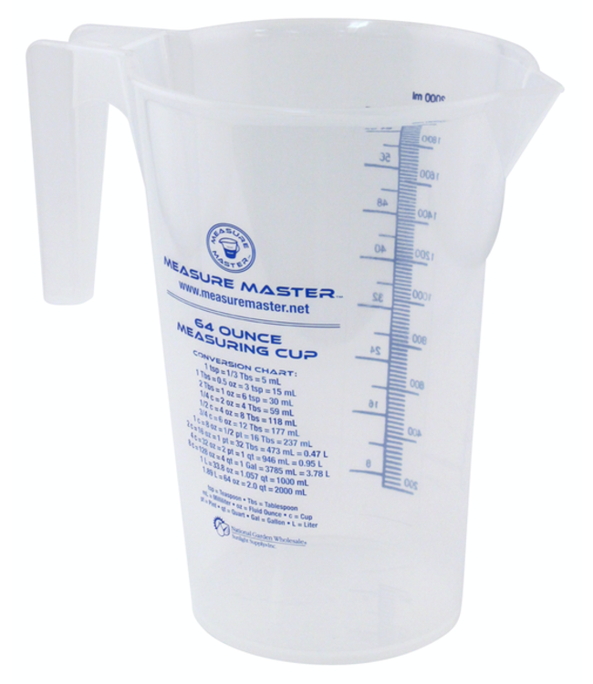 Measure Master Graduated Round Container 64 oz / 2000 ml (20/Cs)