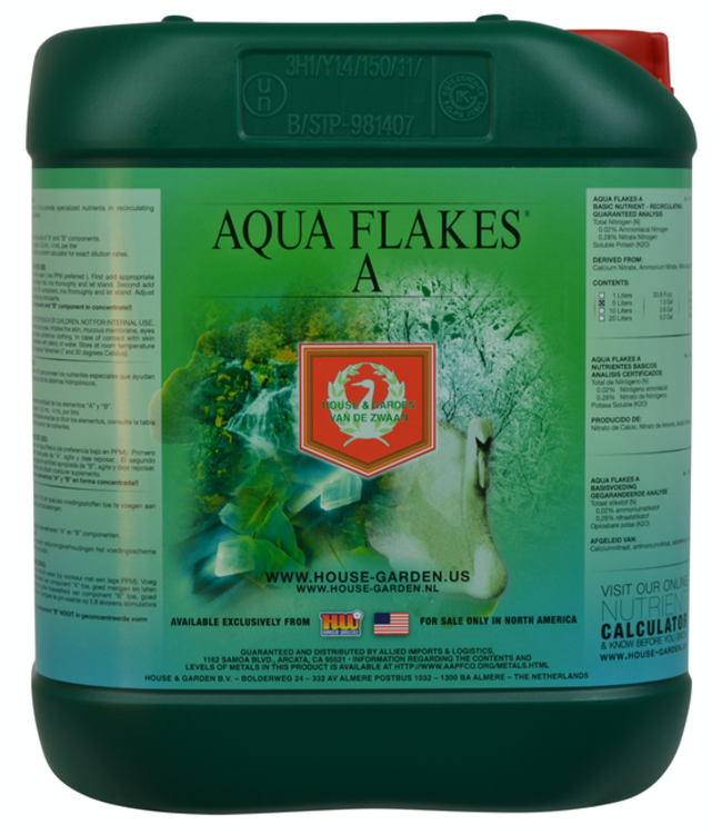 House & Garden House and Garden Aqua Flakes A 5 Liter (4/Cs)