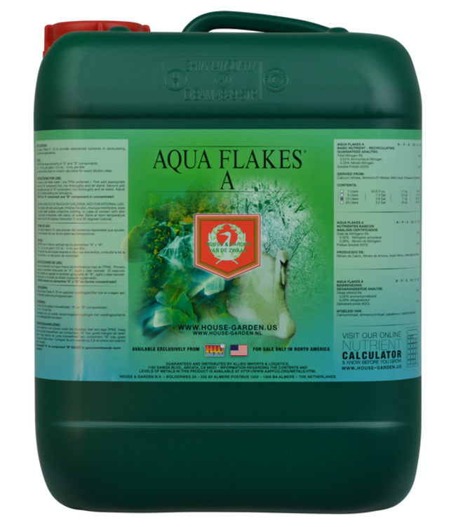 House & Garden House and Garden Aqua Flakes A 10 Liter (2/Cs)
