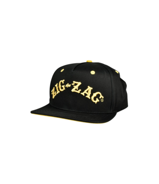 Zig-Zag Logo Snapback Hat - Black & Gold