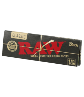 Raw Black Classic Rolling Papers - 1 1/4'' Individual