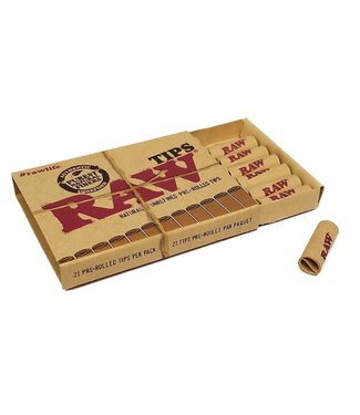 Raw Pre-Rolled Tip (21 Tips Per Pack) Individual