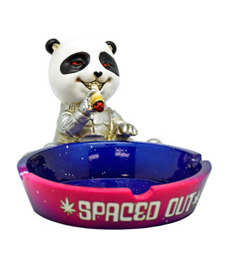 Spaced Out Panda Polyresin Ashtray - 5.6"x4"