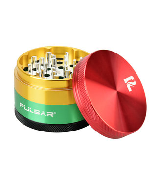 Pulsar Pulsar Solid Top Aluminum Grinder - 4pc / 2" / Rasta