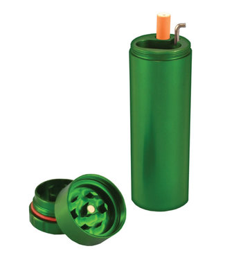 All In 1 Metal Smoke Stopper w/Poker & Grinder - Green