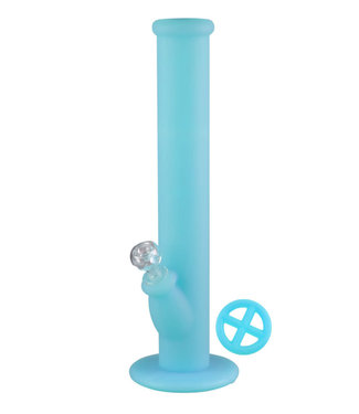 Silicone Water Pipe - 14''/14mm Female - Blue