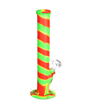 Silicone Water Pipe - 14''/14mm Female - Rasta