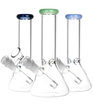Classic Glass Beaker Water Pipe - 8'' / 14mm F / Colors Vary
