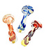 Fumed Jumbo Swirl Spoon Pipe - 3'' / Colors Vary