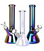 Iridescent Beaker Water Pipe - 10'' / 14mm F / Colors Vary
