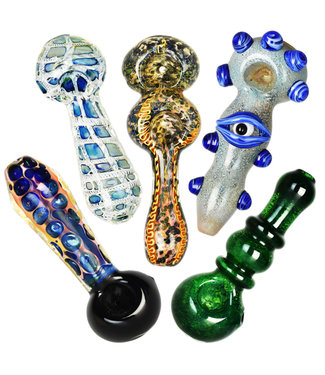 Heavy Worked Spoon Pipe - 4'' - 6'' - Individual