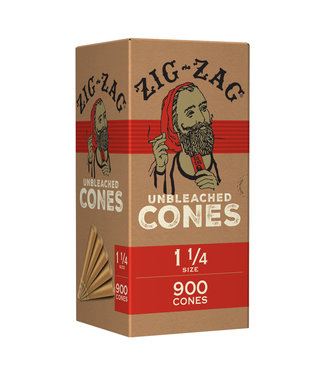 900PC DISPLAY - Zig Zag Unbleached Cones - 1 1/4''