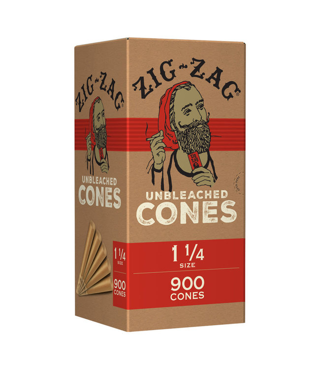 900PC DISPLAY - Zig Zag Unbleached Cones - 1 1/4''