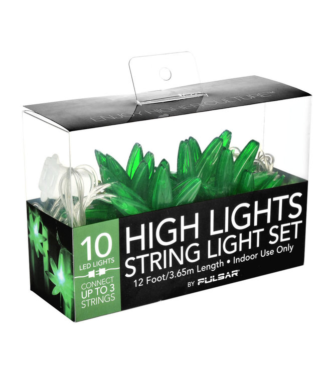 Pulsar Pulsar High Lights Hemp Leaf LED String Light Set - 12ft