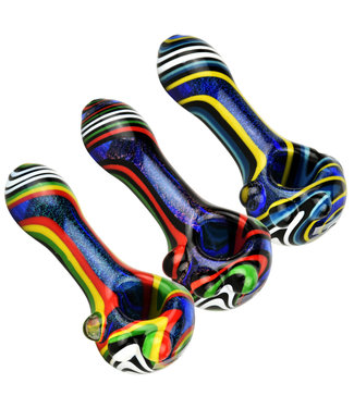 Pulsar Pulsar Outer Space Dichroic Swirl Hand Pipe- 4'' /Colors Vary