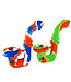 Piranha Silicone Hand Pipe 5' Sherlock w/ Glass Bowl - Assorted Colors