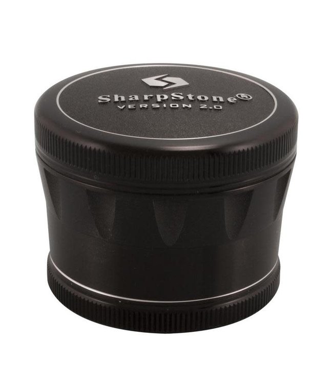 2.5" Sharpstone V2 4pc Solid Top Grinder - Black