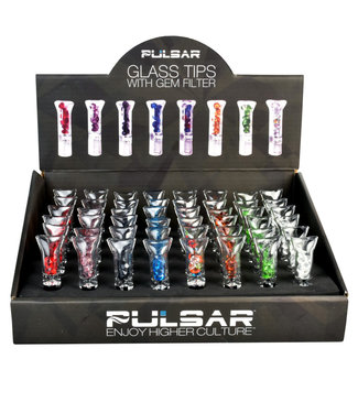 Pulsar Pulsar Glass Tips w/ Glass Gem Filter - 2" - Individual