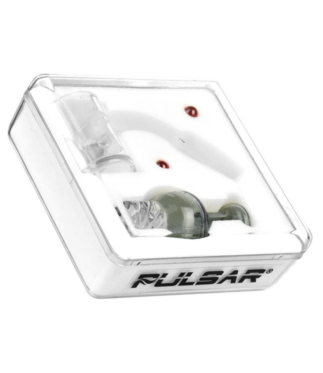 Pulsar Pulsar Quartz Banger w/ Helix Carb Cap - 14mm M / 45D / Colors Vary
