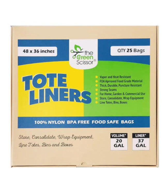 The Green Scissor Tote Liners - 48 x 36 in – 25 pk