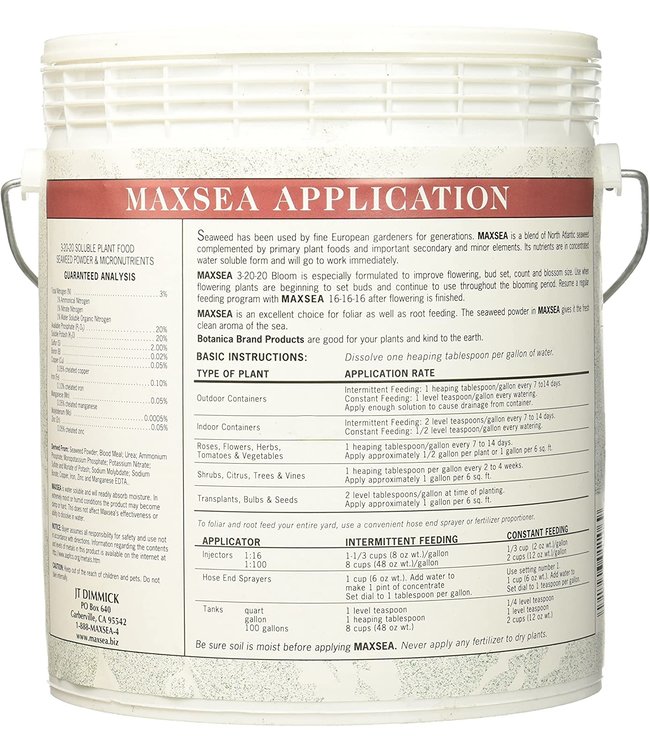 Maxsea Maxsea Bloom Plant Food 1.5 lb (3-20-20)