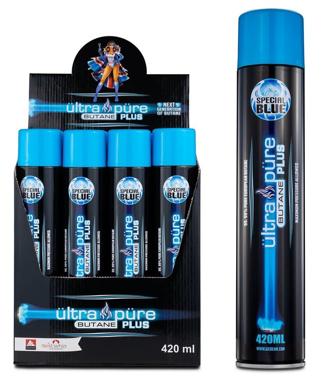 GOURMET INNOVATIONS Special Blue - Ultra Pure Plus 420ml Black Cans w/metal tips (72 Can Master Case)