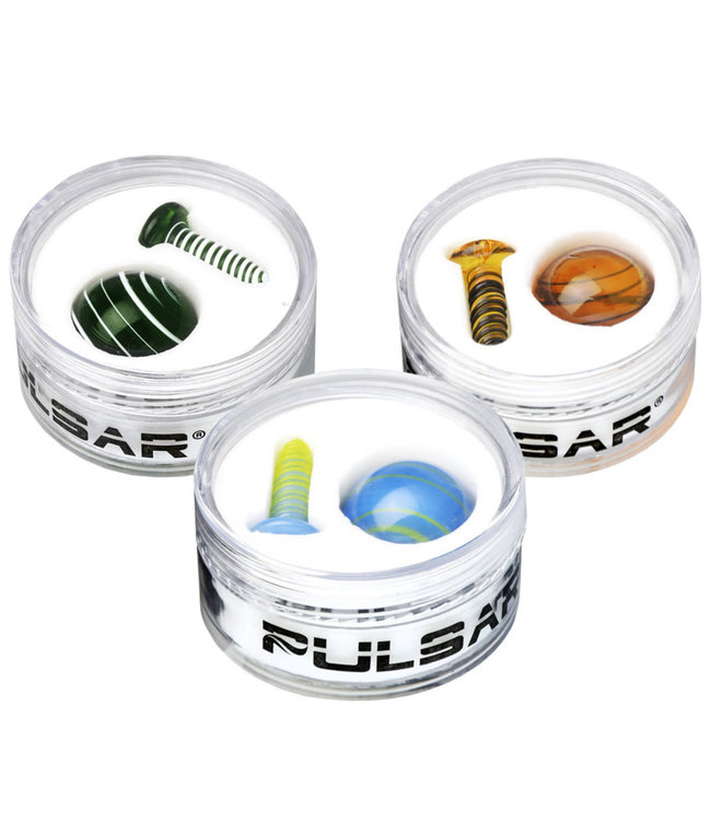 Pulsar Pulsar Terp Slurper Screw & Marble Set - 2pc / Colors Vary