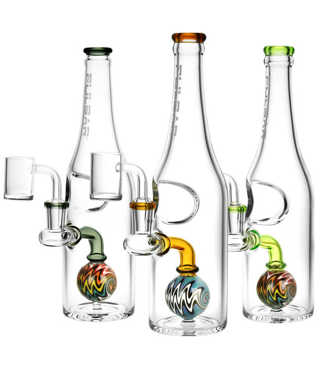 Pulsar Pulsar Bottle Style Dab Rig | 9.5" | 14mm F | Colors Vary
