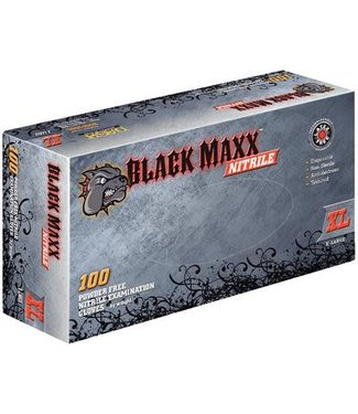 DASH MEDICAL Black Maxx Nitrile Pwdr Free Gloves X-Large