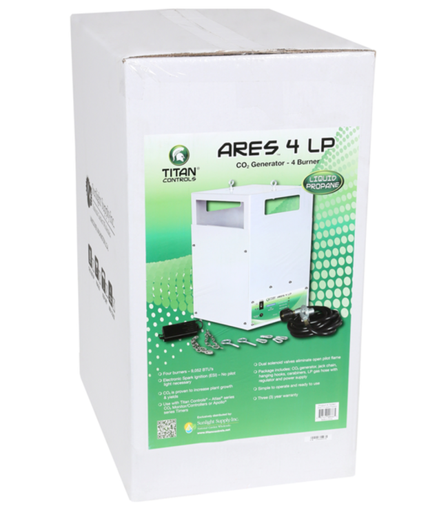 Titan Controls Ares 4 - Four Burner LP CO2 Generator - 10.6 CUFT/HR