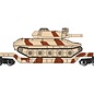 N 52' Dep.Center Flatcar (Desert Camo) w/Sheridan Tank
