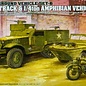 1:72 WWII US M3 Half-Track & 1/4ton Amphibian Vehicle & Motocycle