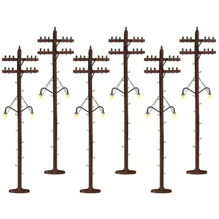 O Scale Telephone Poles w/Lights