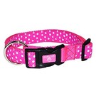 Dog Collar 12-18" Pink Polka Dot
