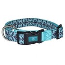 Dog Collar 12-18" Teal Purple Design