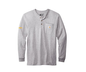 Herculegear ラガーシャツ グレー/イエロー M carhartt-carhartt-l-s-henley-t