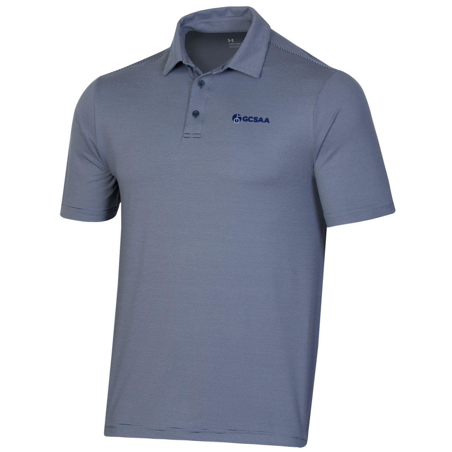 UA T2 Green Trail Stripe Polo Golf Course Superintendents Association