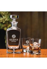 Sterling Cut Glass Sterling Deluxe Square Decanter Set