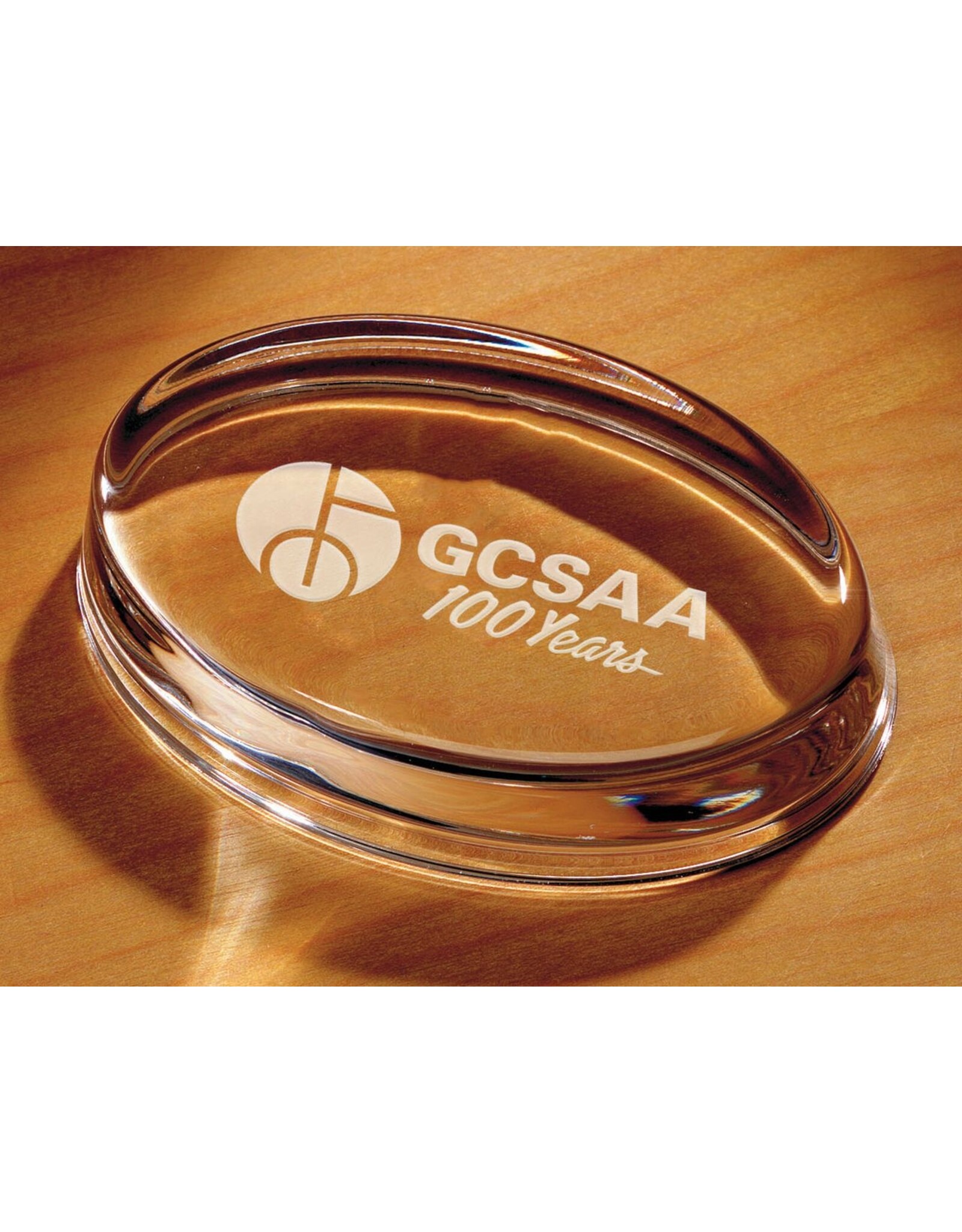 Sterling Cut Glass Sterling Oval Paperweight