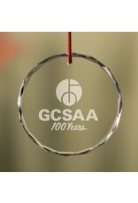 Sterling Cut Glass Sterling Faceted Ornament