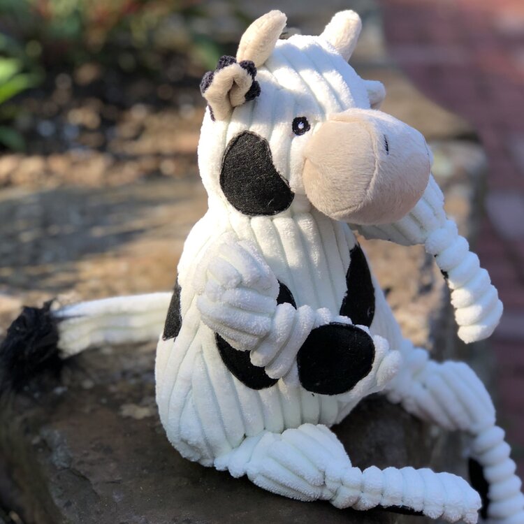 HuggleHounds Barnyard Knottie Cow L