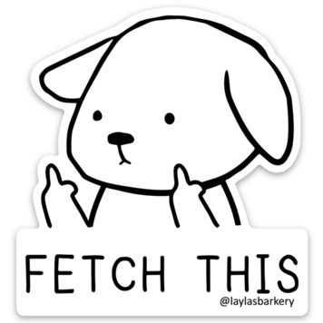 Sticker Mule Sticker Fetch Dog