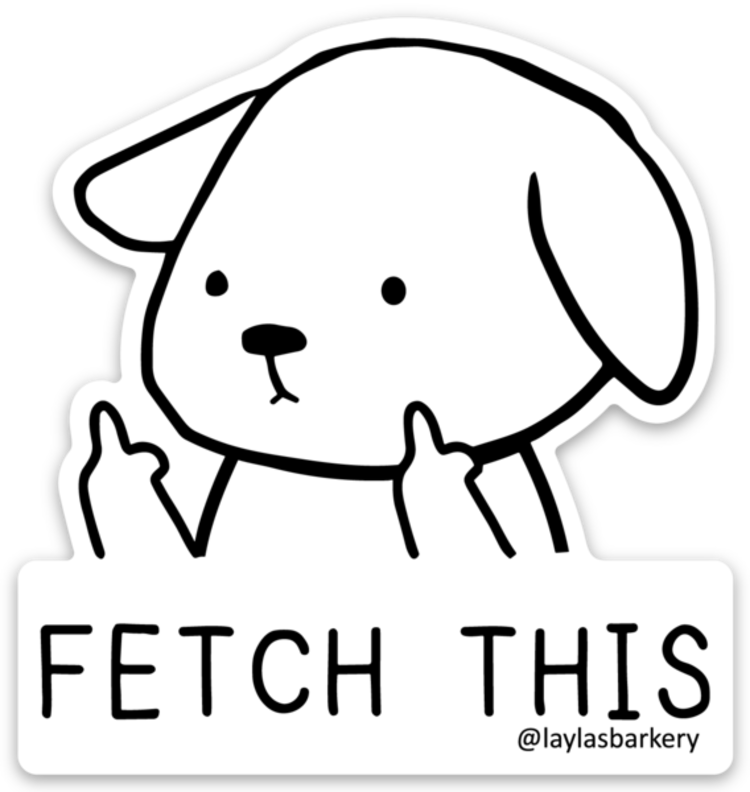 Sticker Mule Sticker Fetch Dog