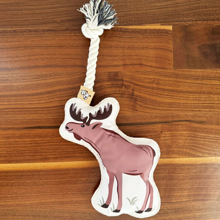 Speckle and Spot Moose Rope Toy