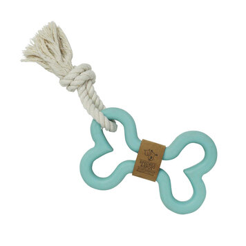 Speckle and Spot Tug & Fetch Rubber Bone Blue