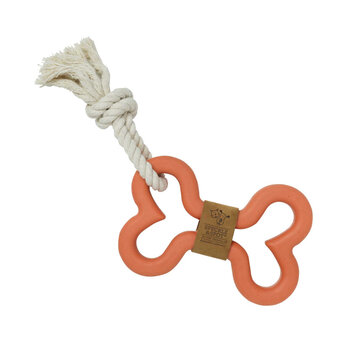 Speckle and Spot Tug & Fetch Rubber Bone Blush