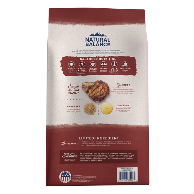 Natural Balance Natural Balance LID Beef Brown Rice 24lb