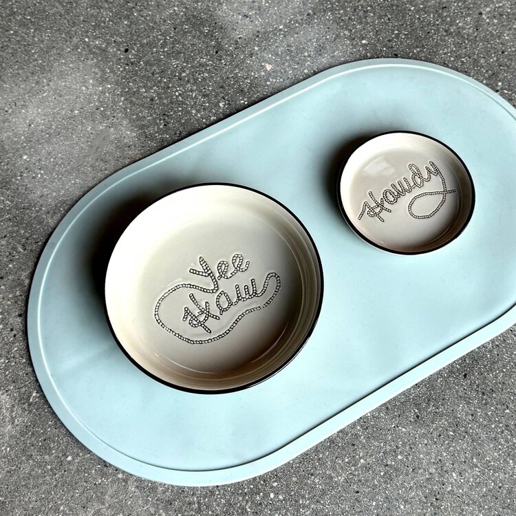 Speckle and Spot Yee Haw Pet Bowl