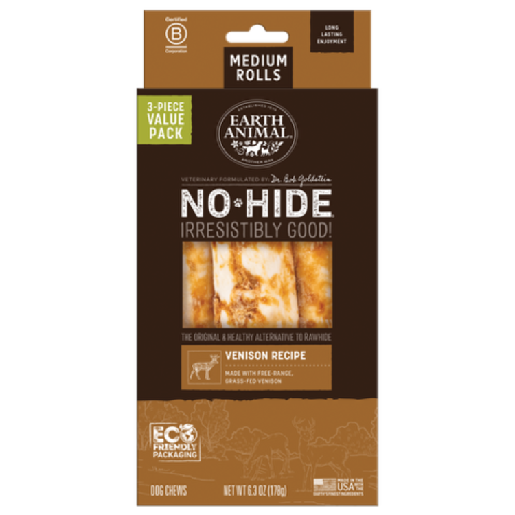 EARTH ANIMAL DOG NO-HIDE VENISON 7IN single